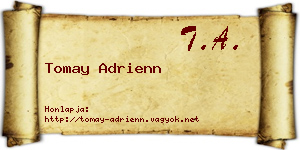 Tomay Adrienn névjegykártya